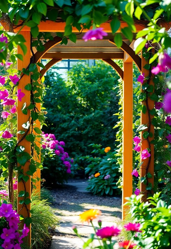 charming garden entry arbors