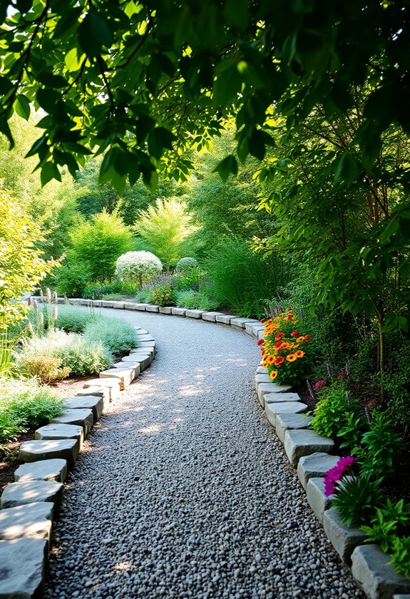 charming gravel garden pathways