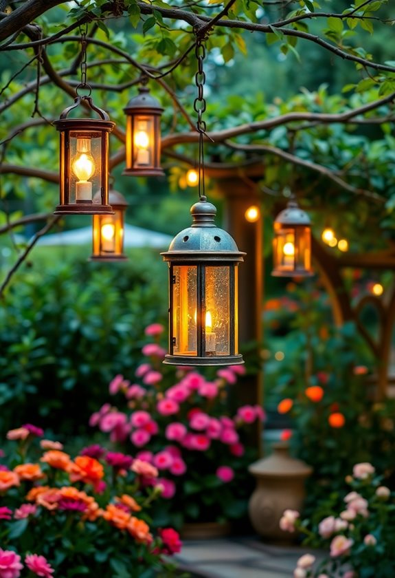 charming lanterns enhance ambiance