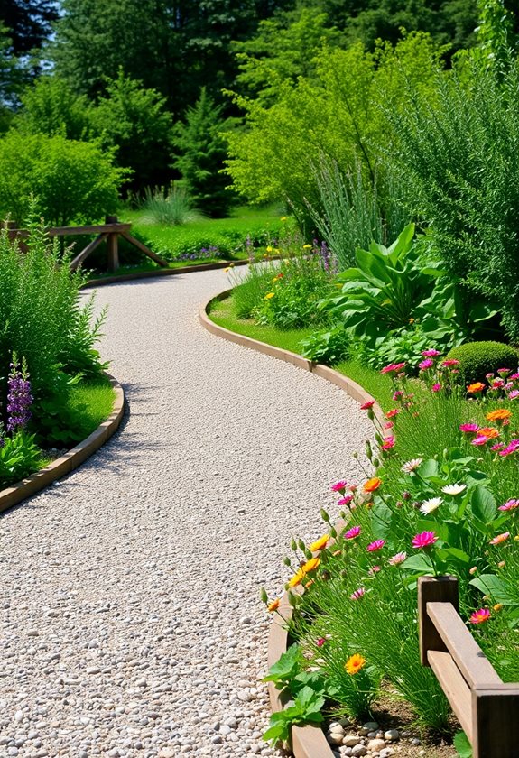 charming low maintenance gravel pathways