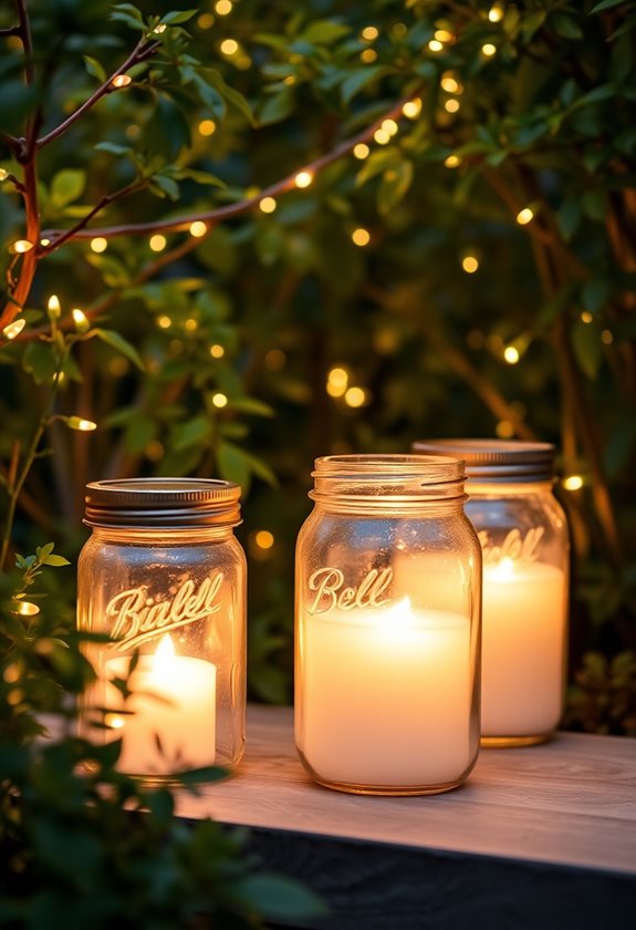 charming mason jar lanterns