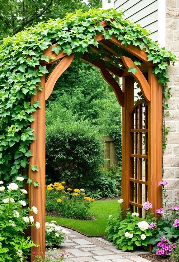 charming privacy arbor creation
