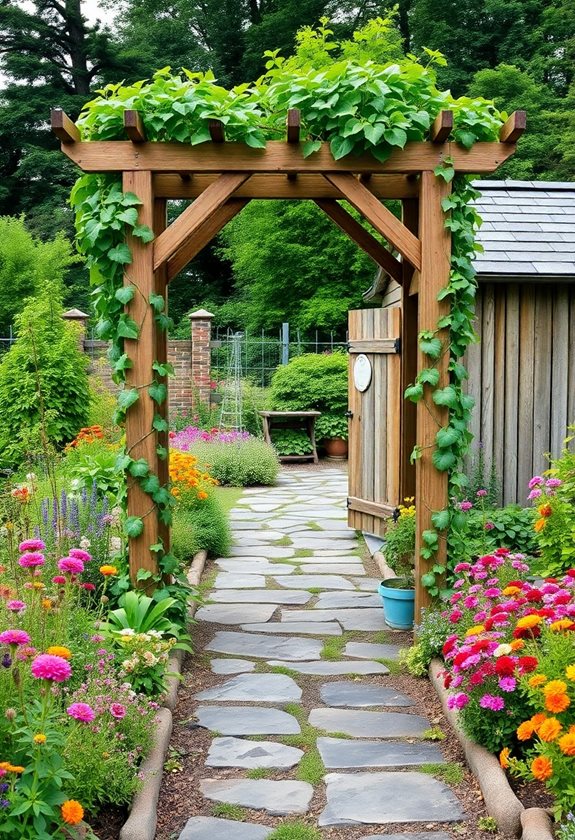 charming rustic garden features