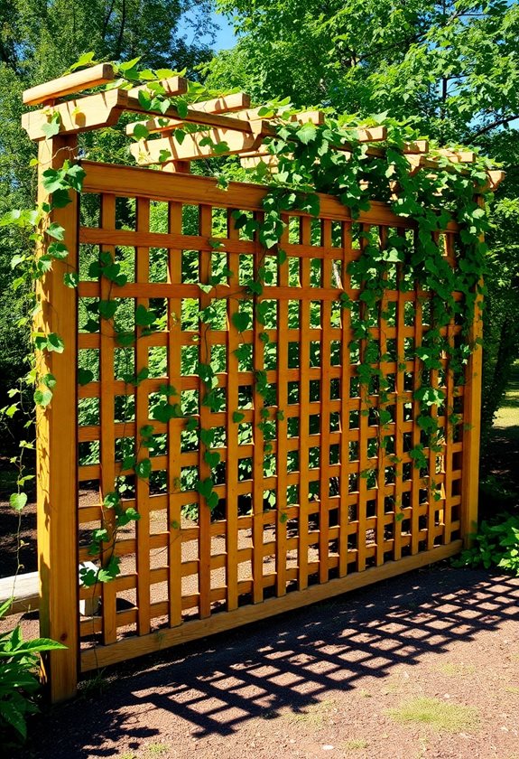 charming wooden trellis fence