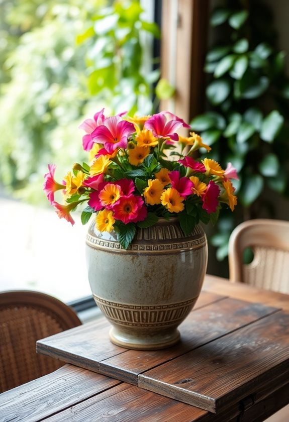 choose appropriate flower container