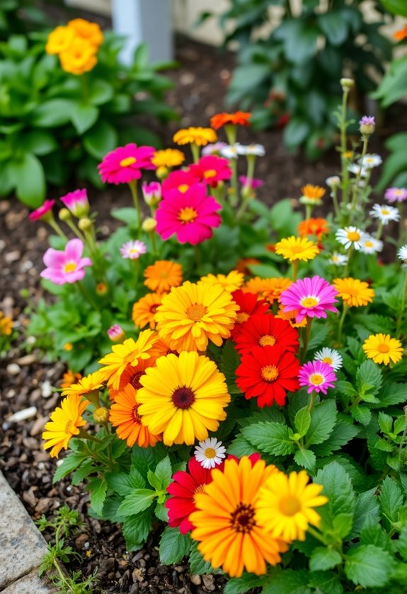 choose compact colorful plants