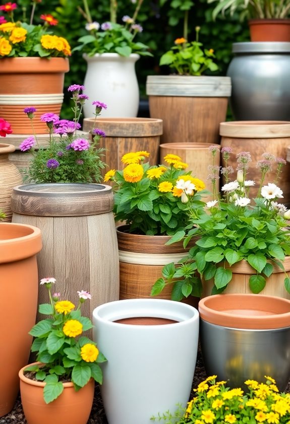 choosing garden pot materials