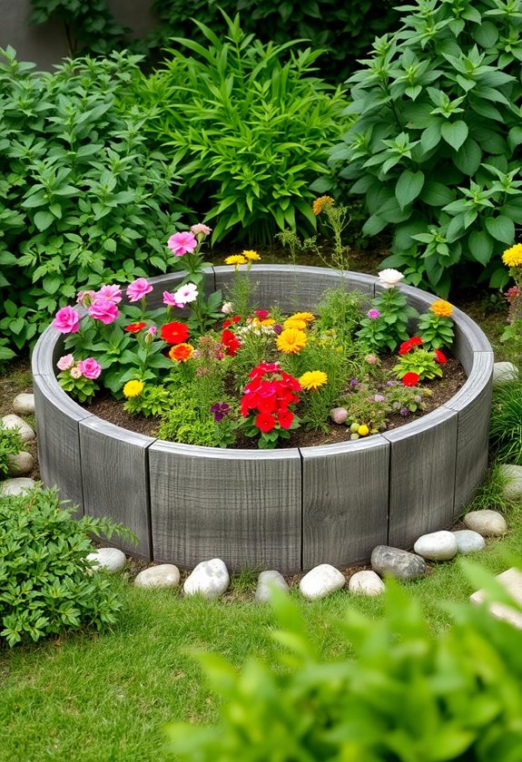 circular raised bed gardening