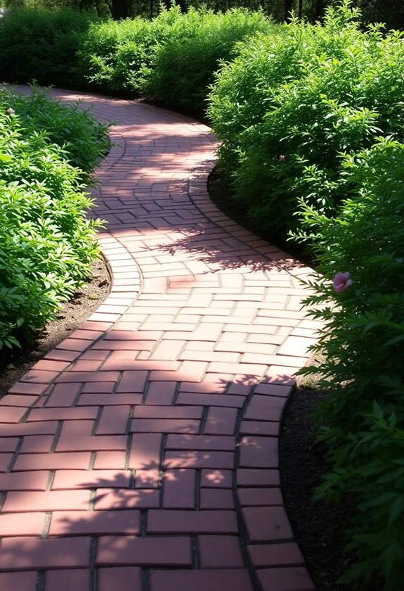 classic brick garden pathways