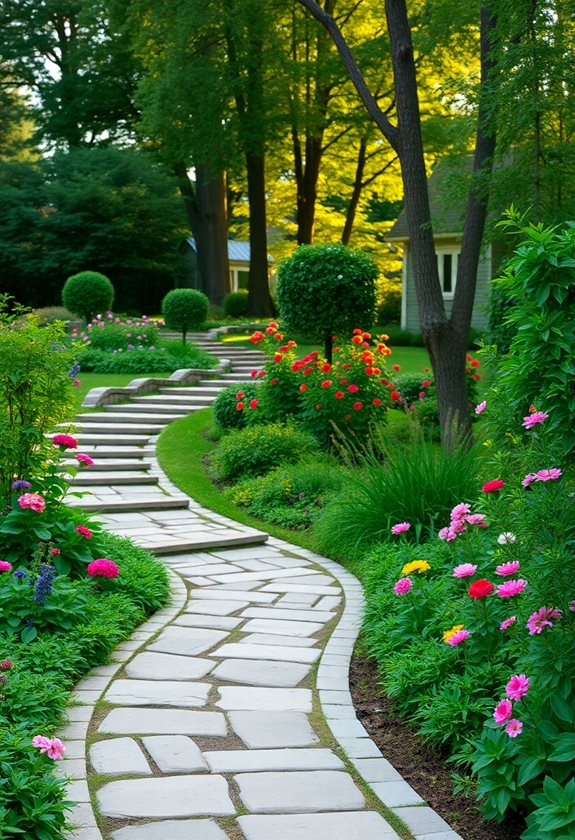 classic stone garden pathways
