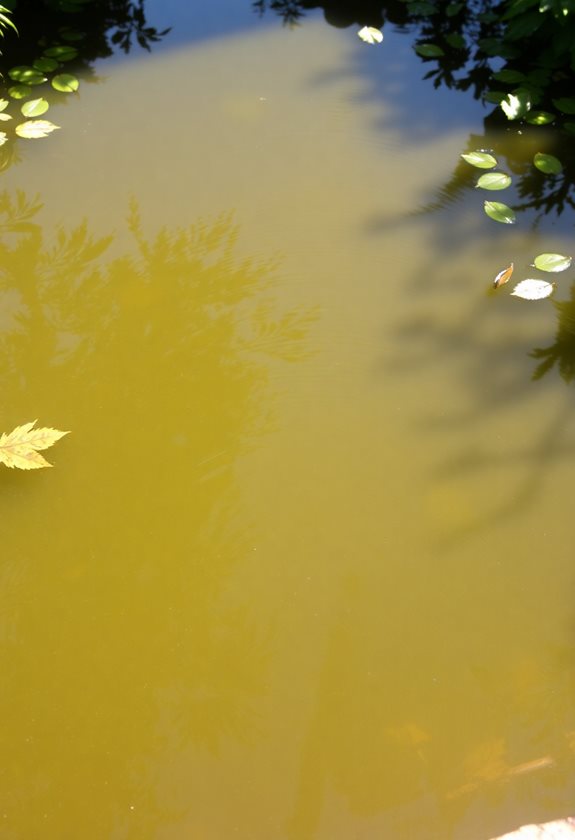 clearing murky pond water