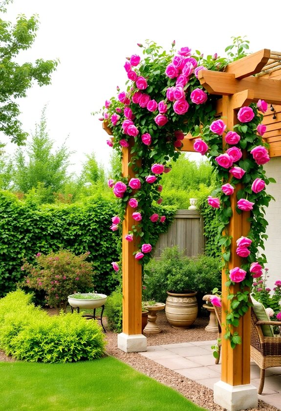 climbing plants enhance pergola