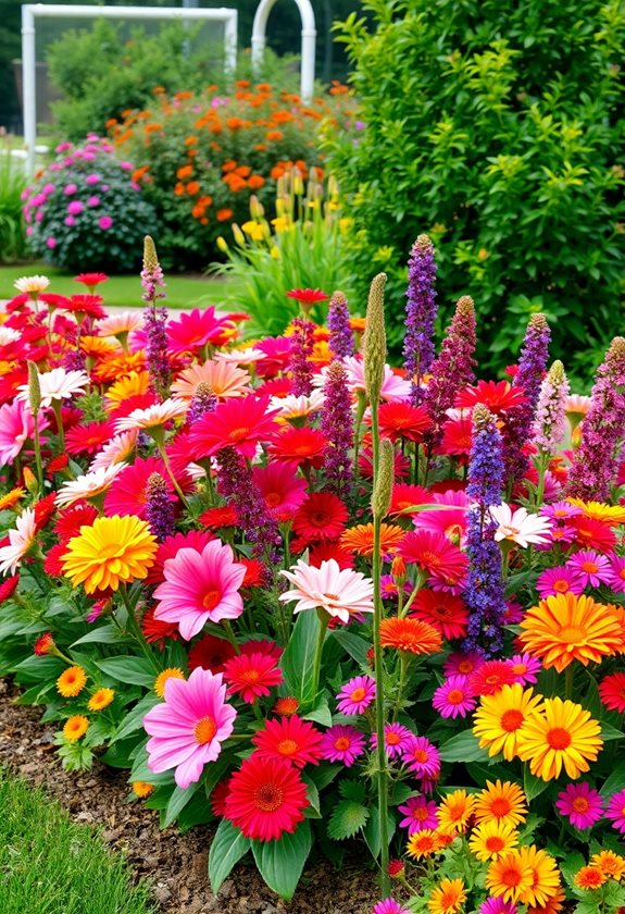 cohesive flower bed design
