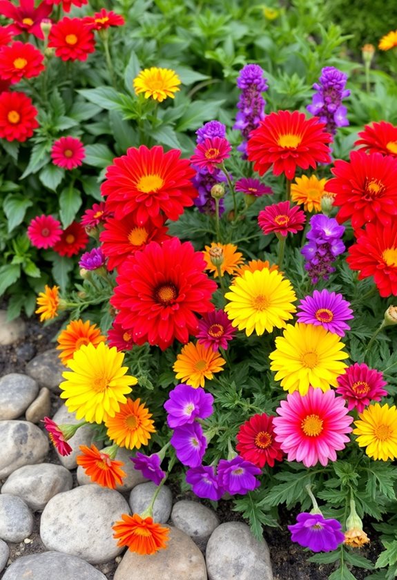 color harmony in flower beds