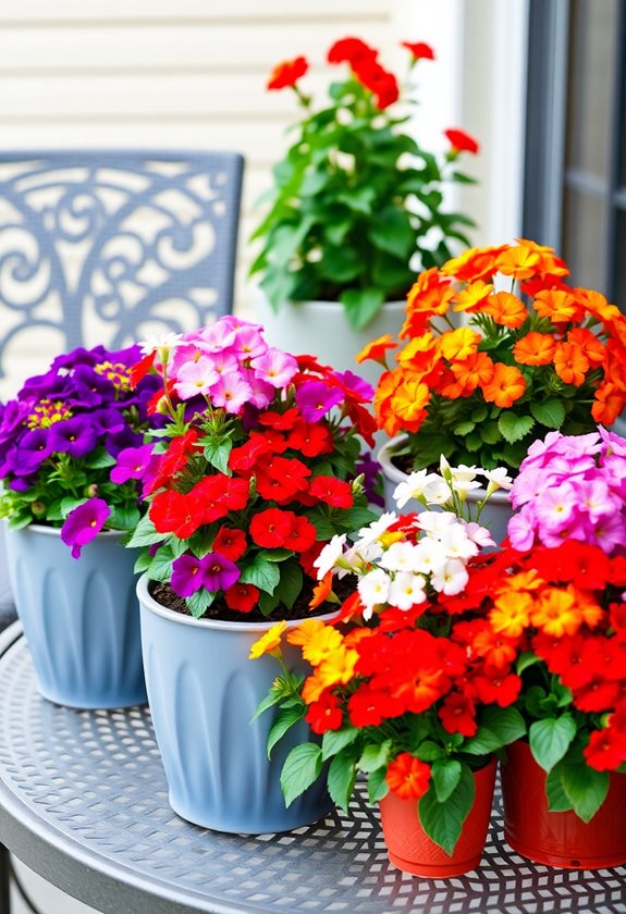 colorful flower container gardening