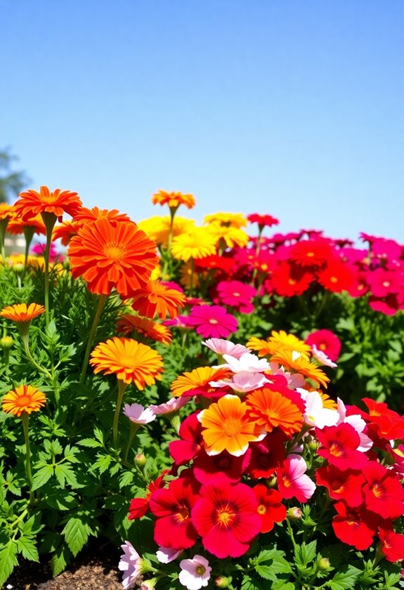 colorful flowering garden plants