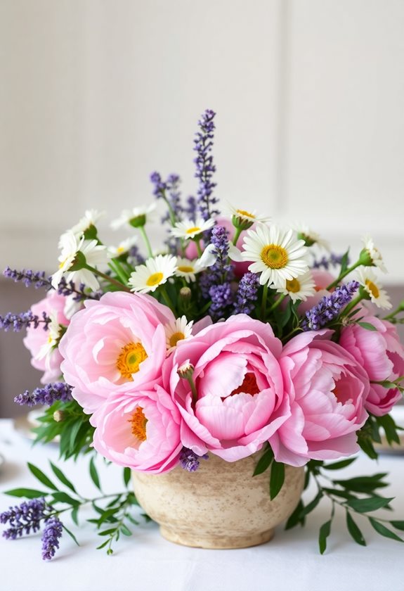 colorful garden flower arrangements
