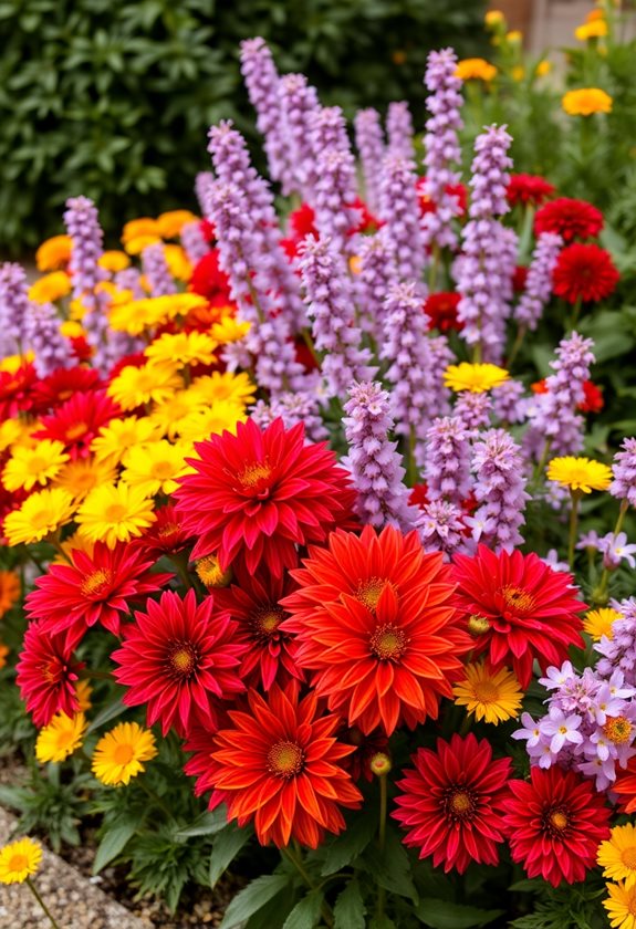 colorful garden focal points