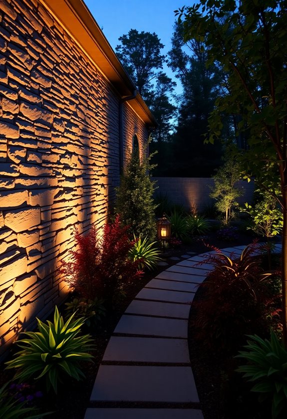 colorful led garden illumination