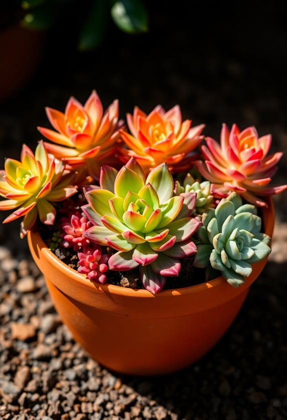colorful low maintenance succulents