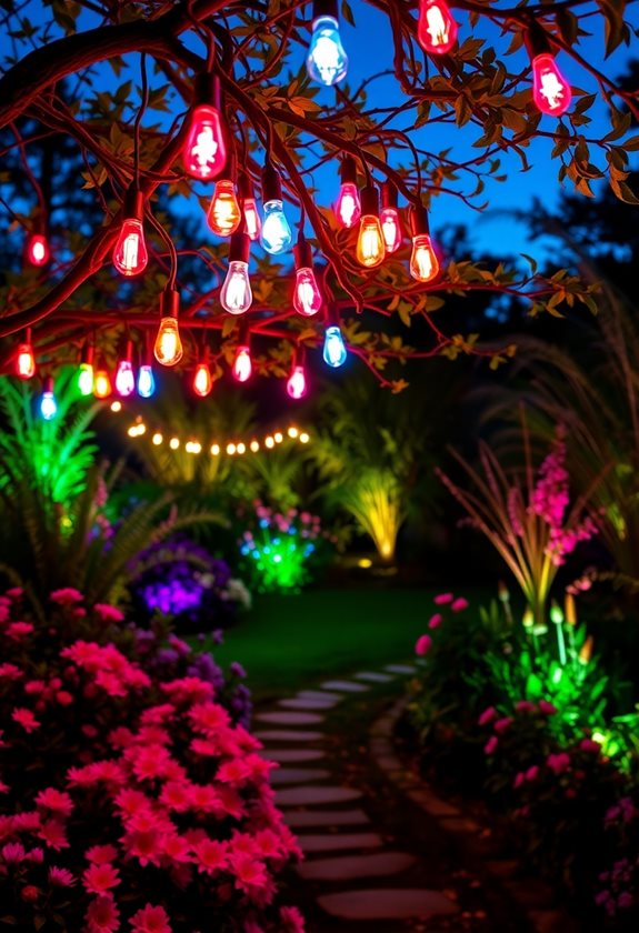 colorful outdoor lighting options