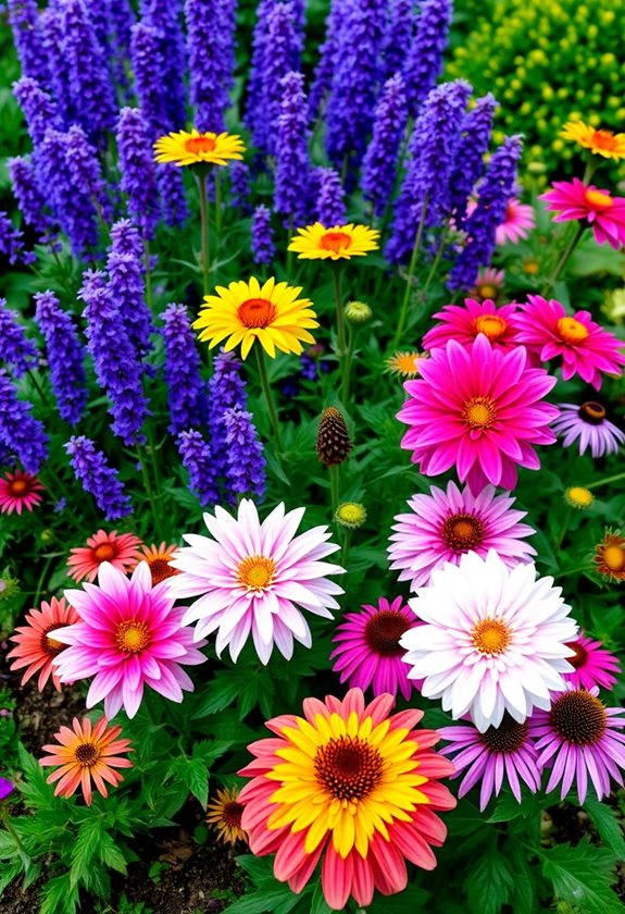 colorful perennial flower beds