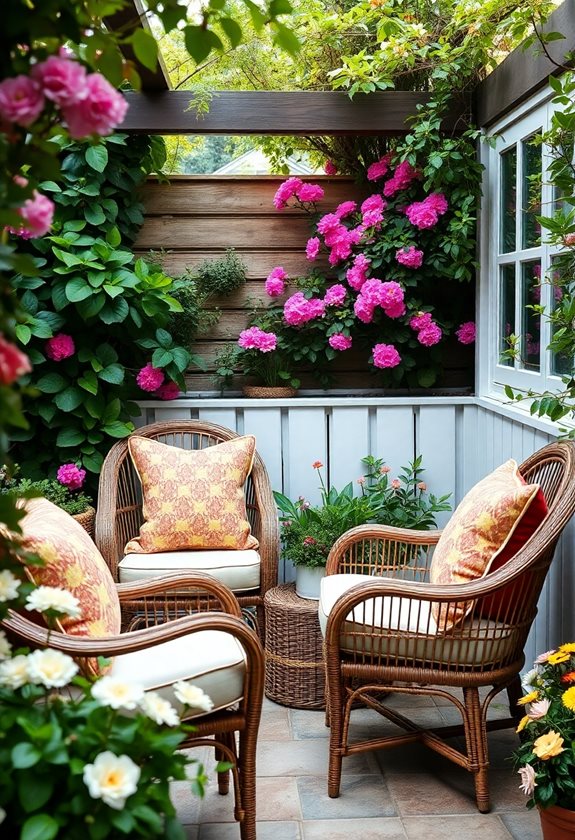 comfortable cushions enhance coziness
