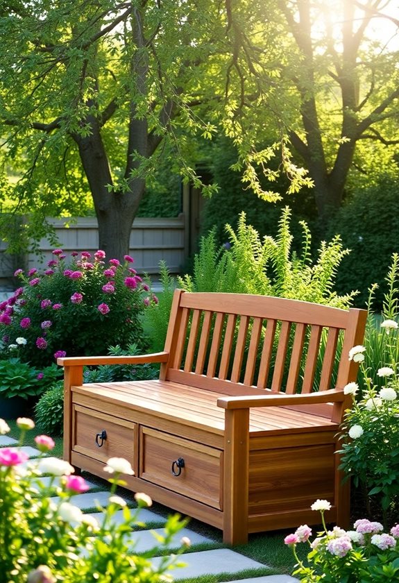 comfortable functional garden benches