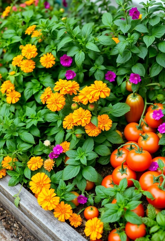 companion planting enhances aesthetics