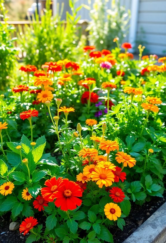companion planting with flowers