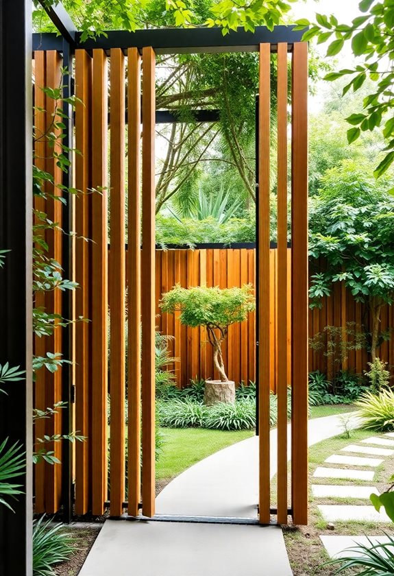 contemporary garden fence styles