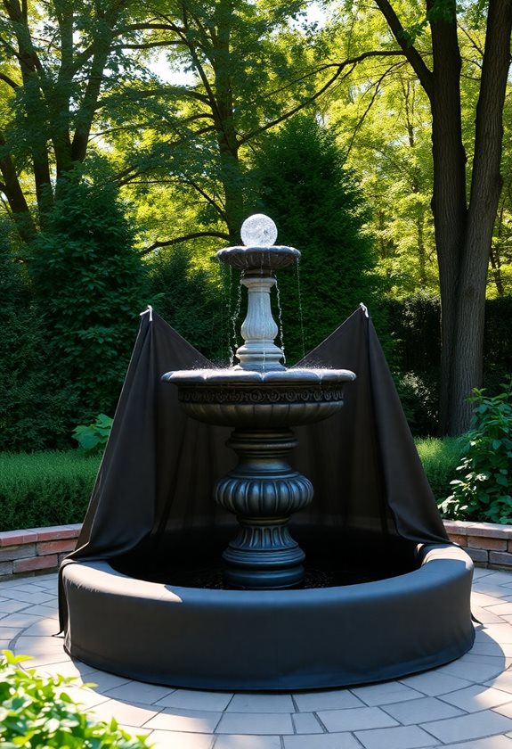cover fountain when unused