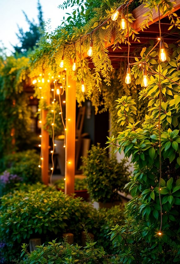 cozy ambiance with vintage lights