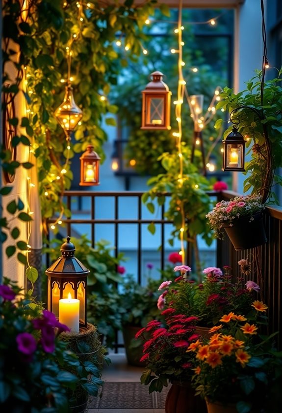 cozy balcony lighting ideas