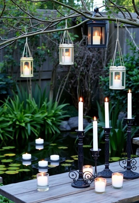 cozy candle garden arrangements