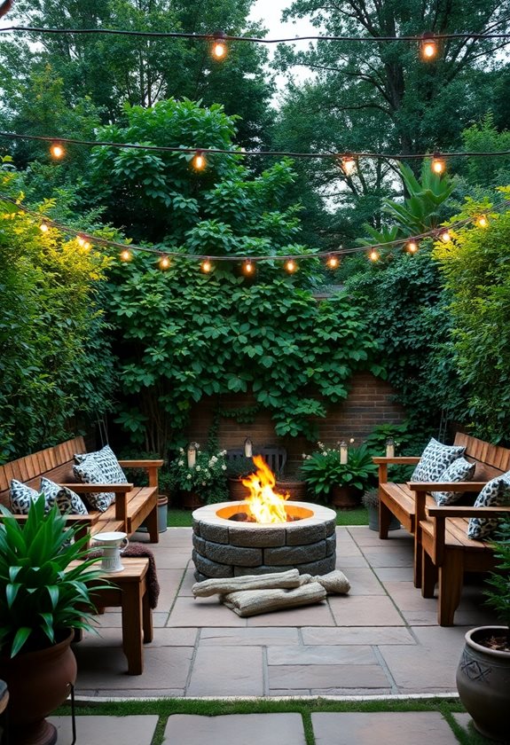 cozy fire pit seating