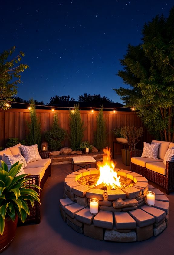 cozy fire pit setup