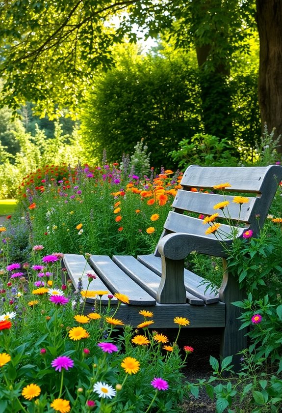 cozy garden retreat bench