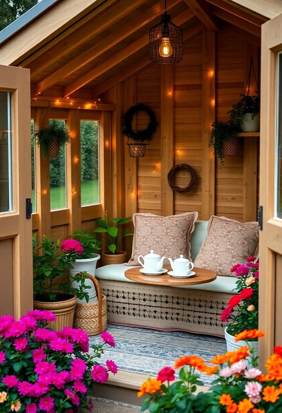 cozy garden retreat space