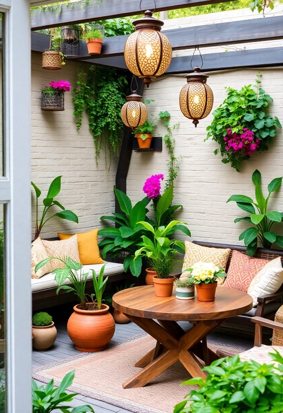 cozy garden seating decor