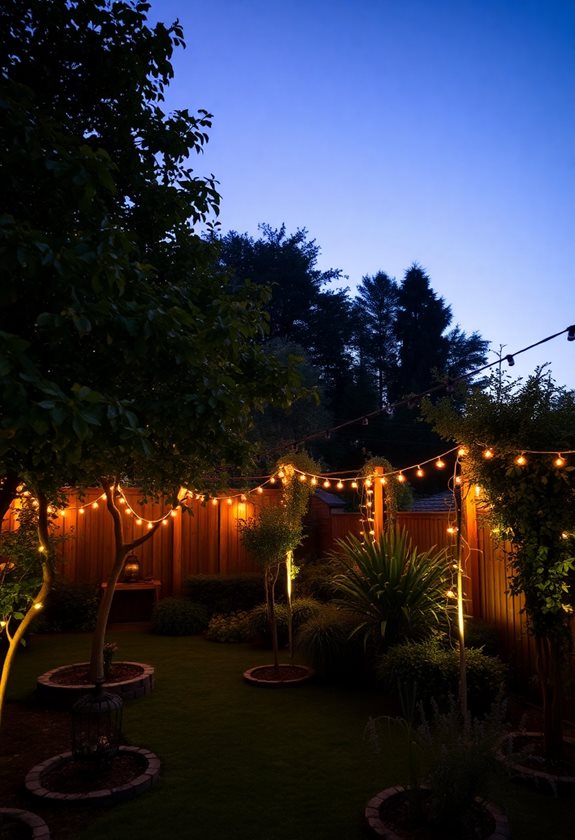 cozy garden string lights