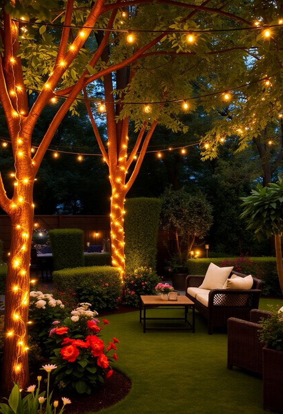 cozy garden string lights