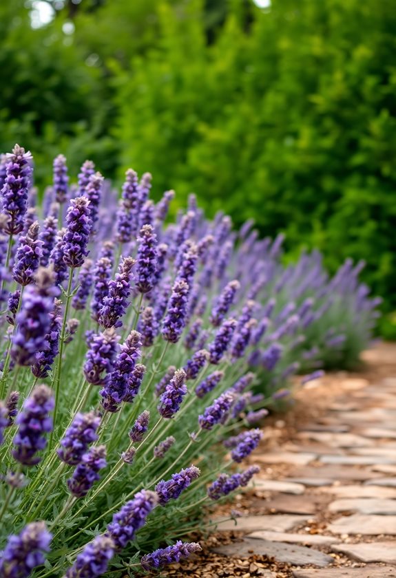 cozy garden with lavender
