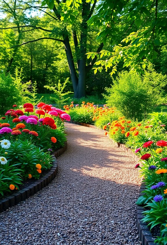cozy mulch garden pathways