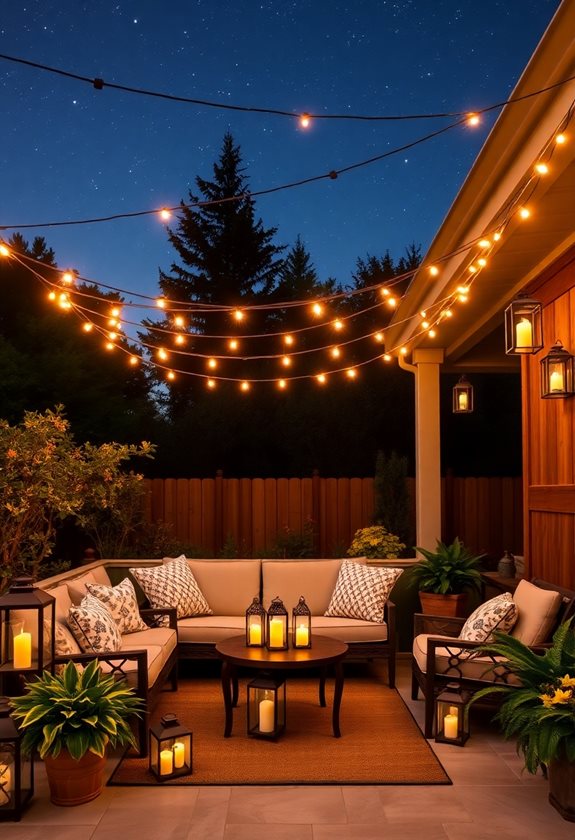 cozy outdoor ambient lighting