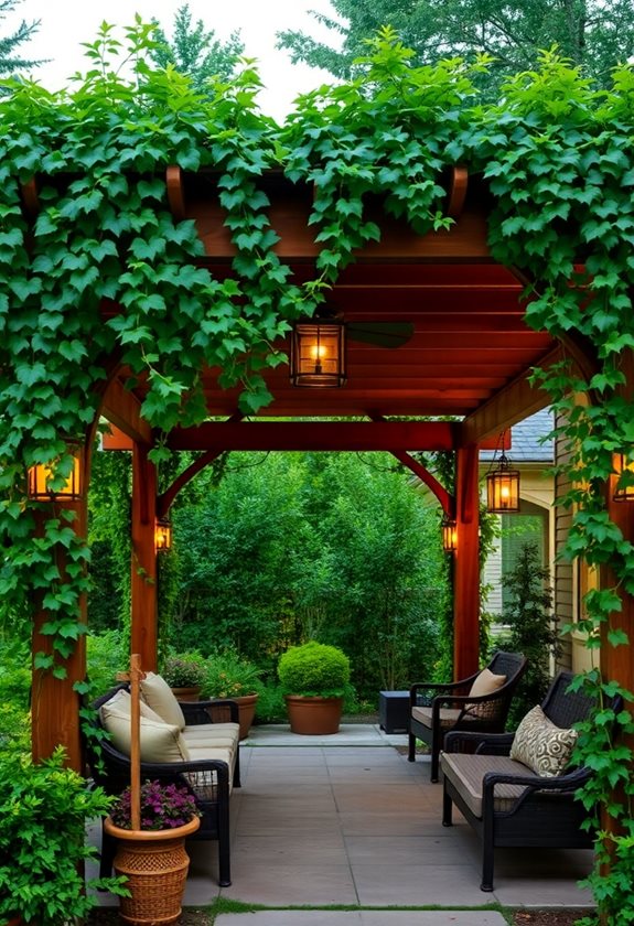 cozy outdoor retreat pergola