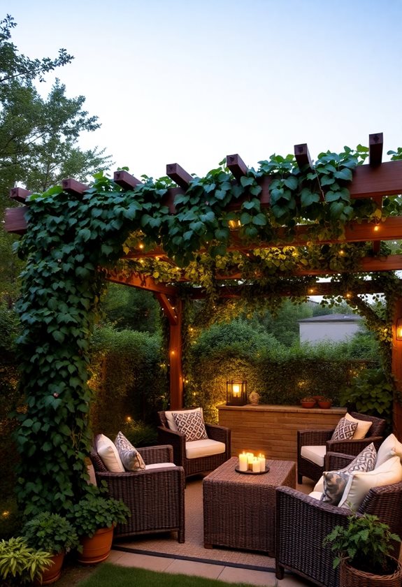 cozy pergola garden transformation