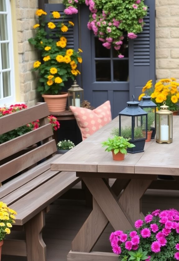 cozy rustic garden furniture