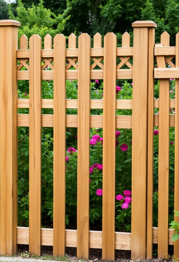 cozy wooden garden fences