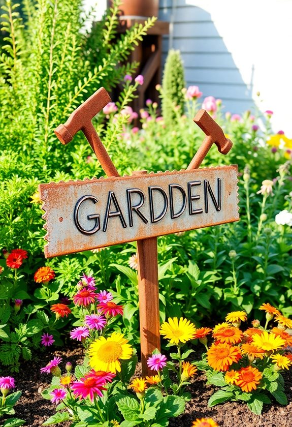 crafting personalized garden signs